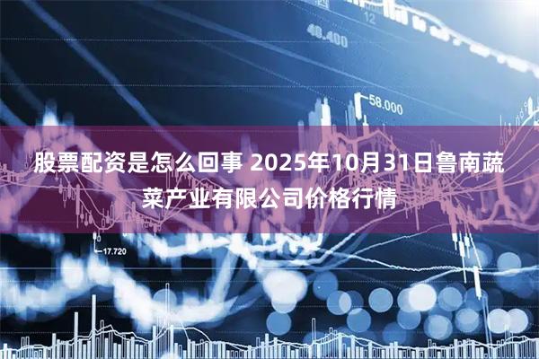 股票配资是怎么回事 2025年10月31日鲁南蔬菜产业有限公司价格行情