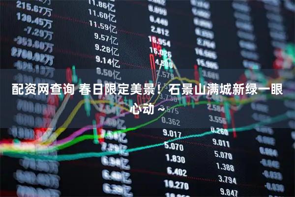 配资网查询 春日限定美景！石景山满城新绿一眼心动～